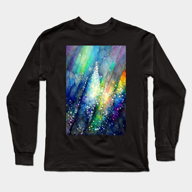 Iridescent Crystals Long Sleeve T-Shirt by ElectricDream